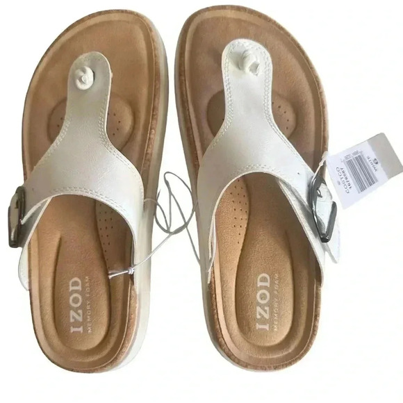 Izod Ladies' Charcy Strap Sandal White   No Box‎ - Choose Size 6M - Picture 4 of 10